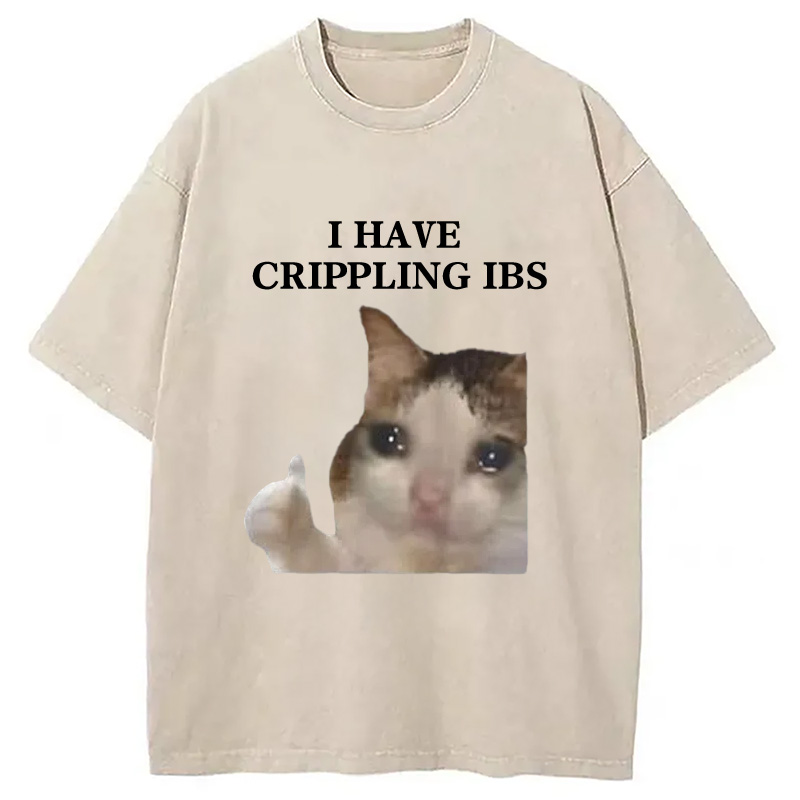 Modecanvas I Have Crippling IBS Washed T-Shirt