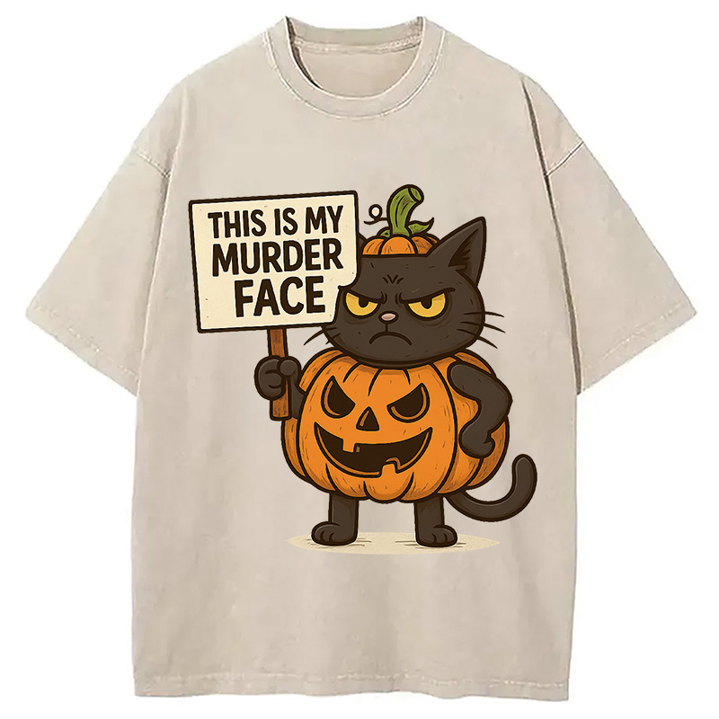 Modecanvas This Is My Murder Face Washed T-Shirt