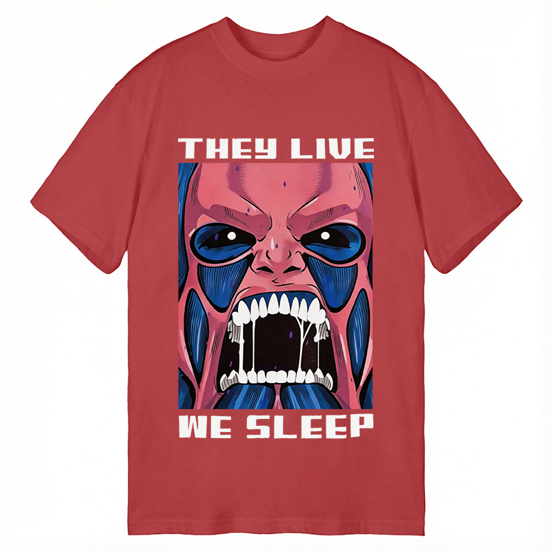 Modecanvas They Live We Sleep DTG Printing Classic T-Shirt-modecanvas
