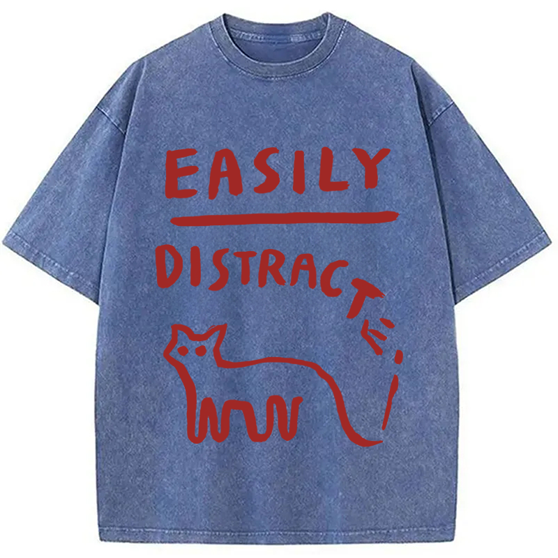 Modecanvas Easily Distracat DTG Printing Washed T-Shirt