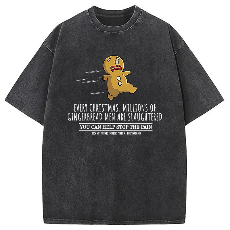 Modecanvas Gingerbread Man Disaster Washed T-Shirt