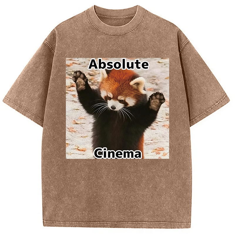 Modecanvas Absolute Cinema DTG Printing Washed T-Shirt