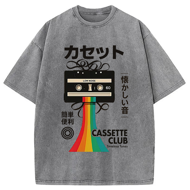 Modecanvas Colored Tape Washed T-Shirt