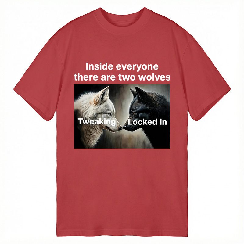 Modecanvas Inside Everyone There Are Two Wolves DTG Printing Classic T-Shirt-modecanvas