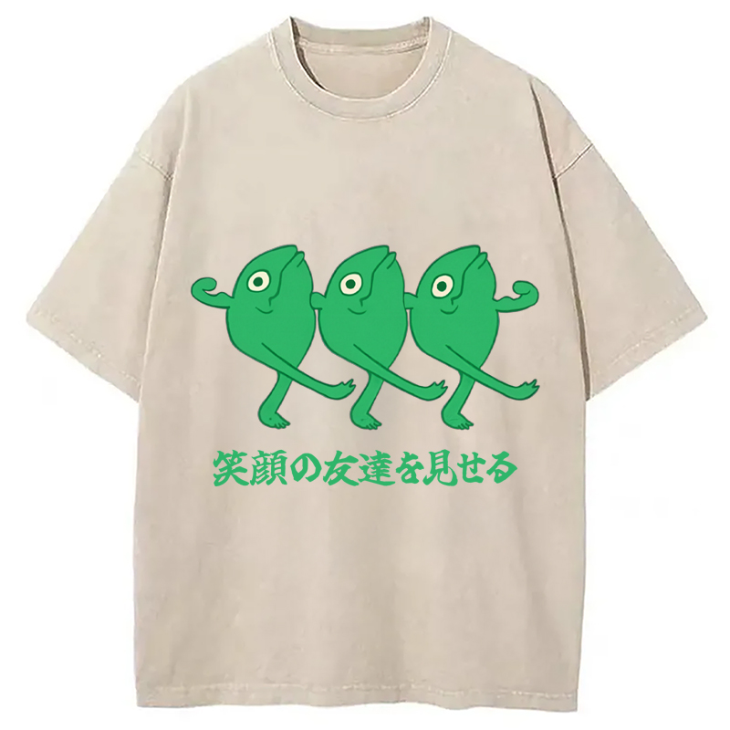 Modecanvas Show Your Smiling Washed T-Shirt