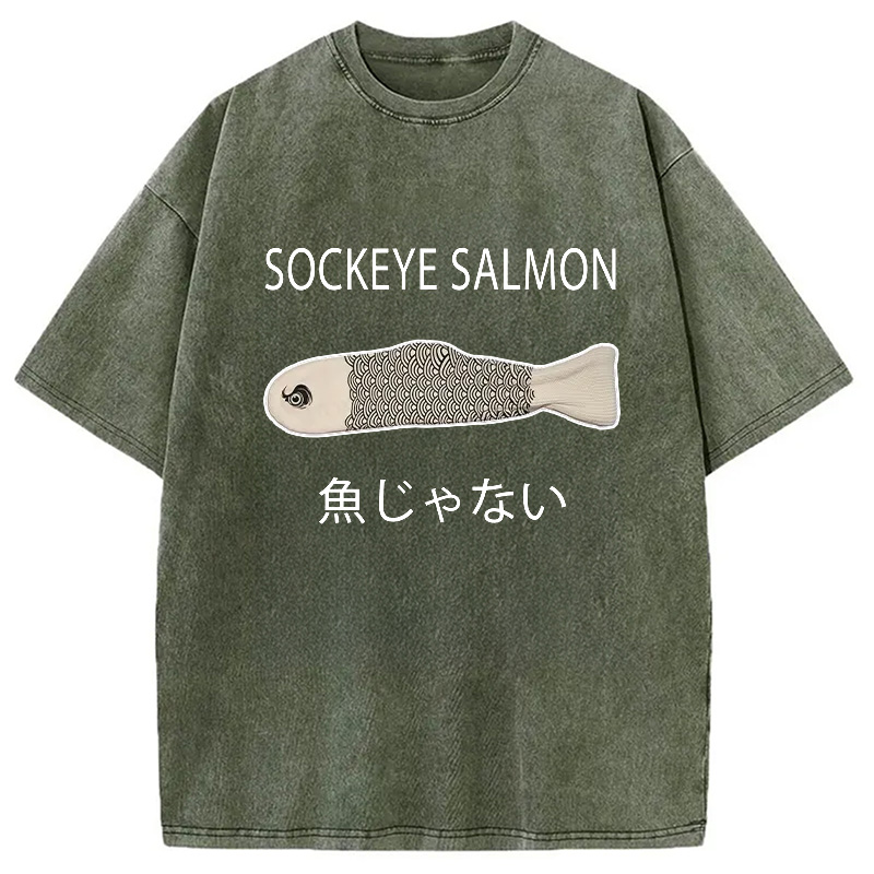 Modecanvas Sockeye Salmon Washed T-Shirt