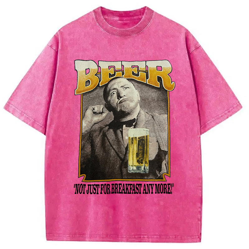 Modecanvas The Three Stooges BEER Breakfast Washed T-Shirt