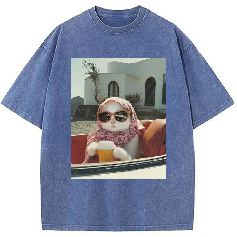 Modecanvas Just A Chill Girl Vintage Washed T-Shirt