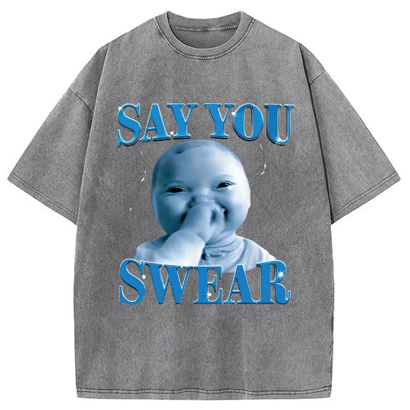 Modecanvas Funny Niche Baby Washed T-Shirt