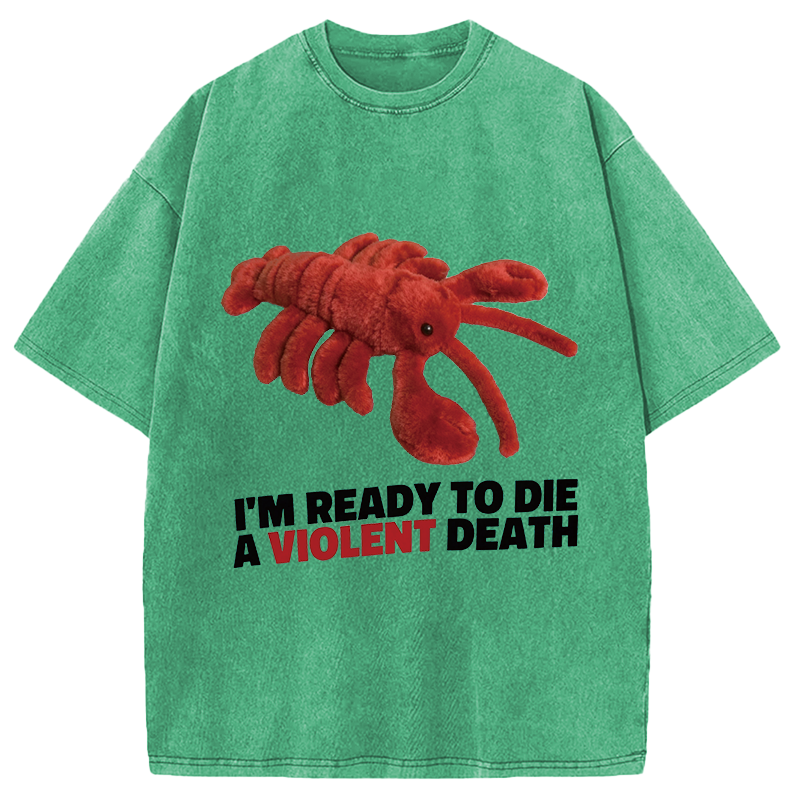 Modecanvas Bye Bye Lobster DTG Printing Washed T-Shirt