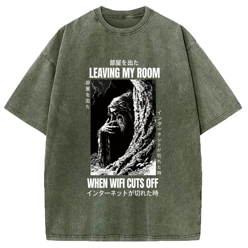 Modecanvas Funny Horror Gen Z Japanese DTG Printing Washed T-Shirt-modecanvas