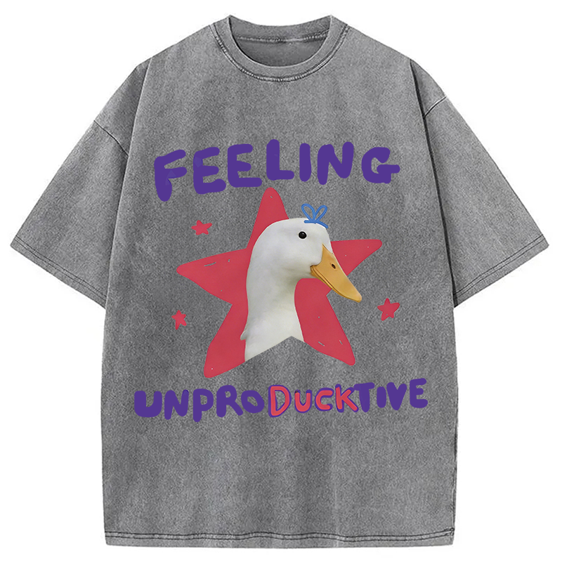 Modecanvas Feeling unproDUCKtive DTG Printing Washed T-Shirt