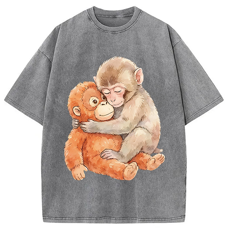 Modecanvas Poor Punch DTG Printing Washed T-Shirt