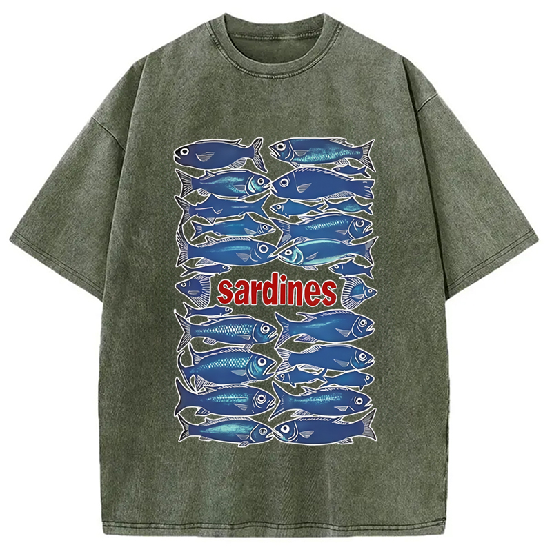 Modecanvas Japan Sardines Washed T-Shirt