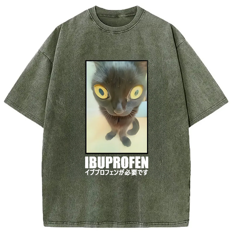 Modecanvas Need Ibuprofen Vintage Washed T-Shirt-modecanvas