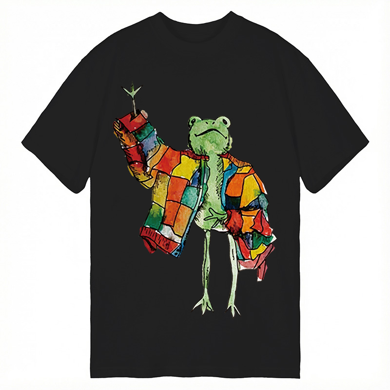 Modecanvas Stylish Frog DTG Printing Classic T-Shirt-modecanvas