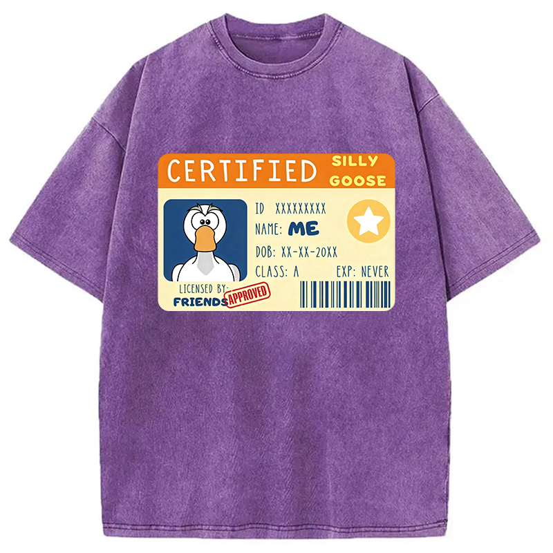 Modecanvas Certified Silly Goose DTG Printing Washed T-Shirt