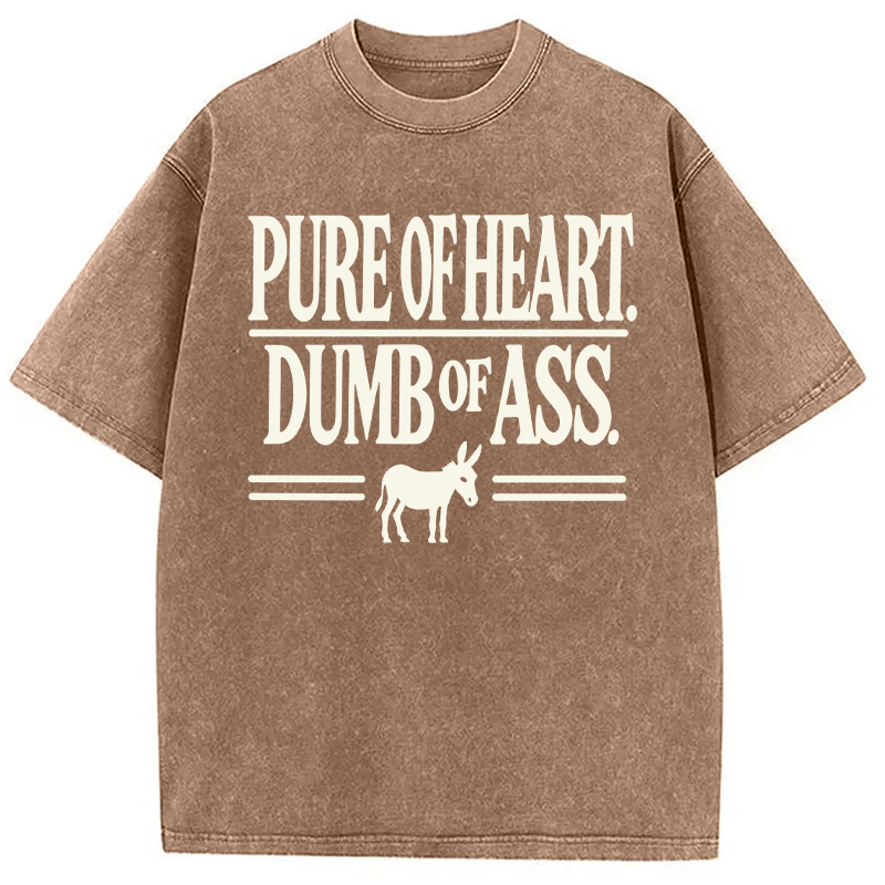 Modecanvas Cowboy Humor Funny Vintage DTG Printing Washed T-Shirt