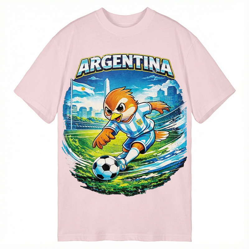 Modecanvas Argentina Rooster Soccer DTG Printing Classic T-Shirt-modecanvas