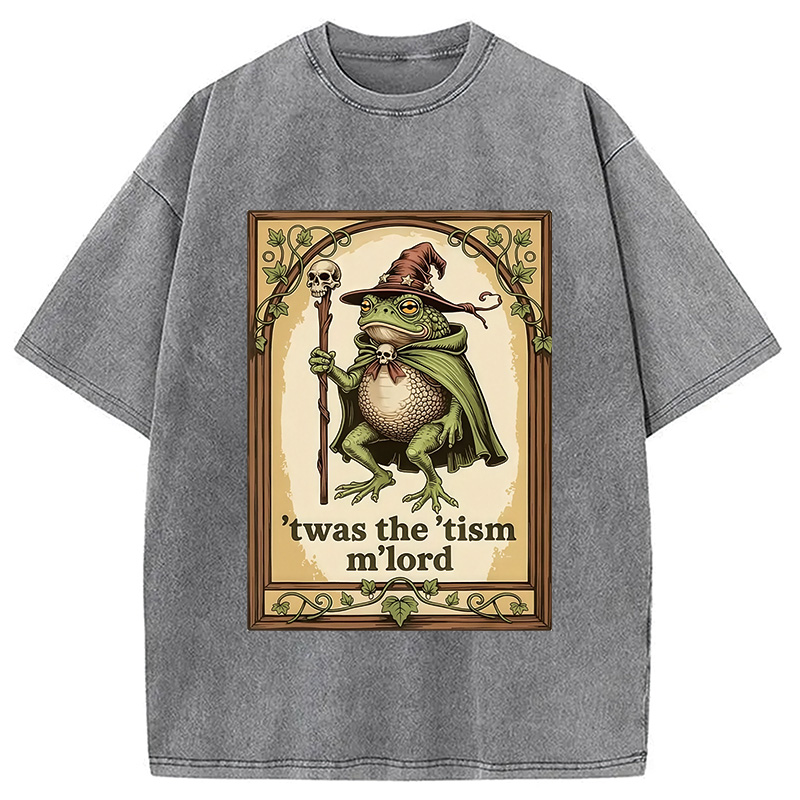 Modecanvas Frog with a Sword Washed T-Shirt