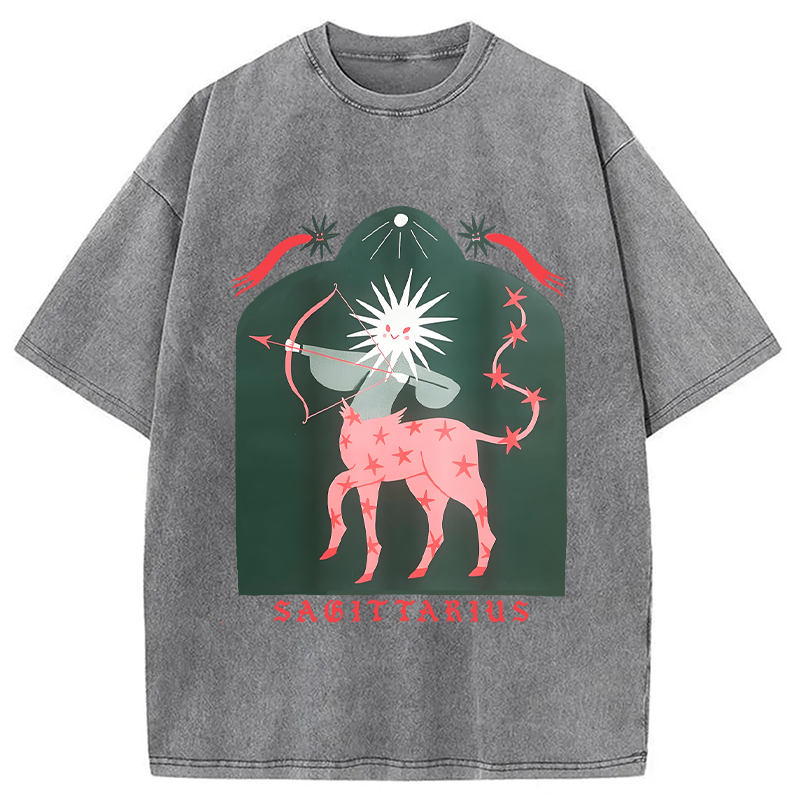 Modecanvas Sagittarius Riso Washed T-Shirt