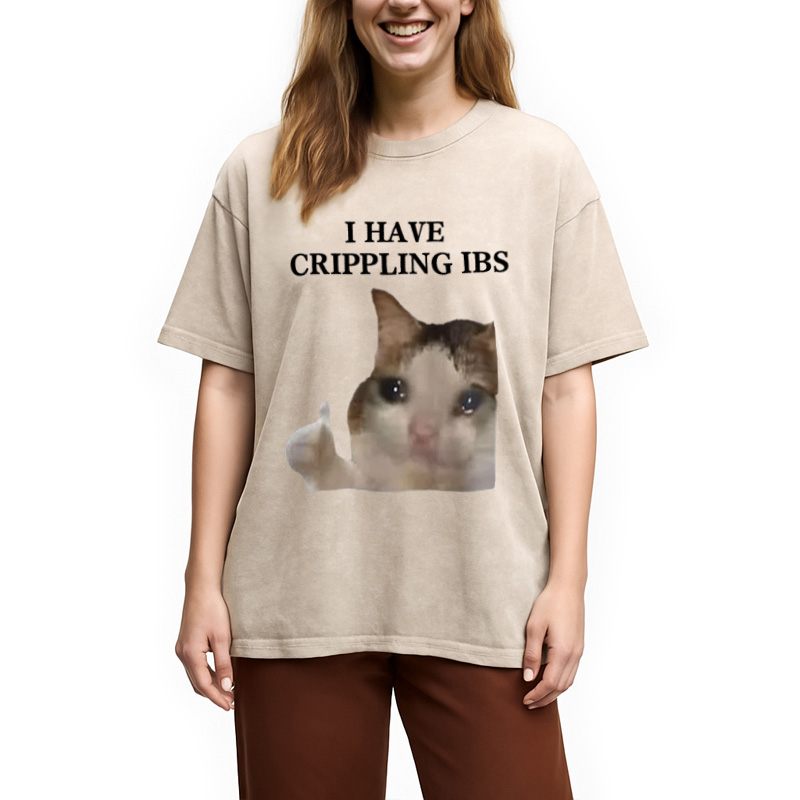 Modecanvas I Have Crippling IBS Washed T-Shirt