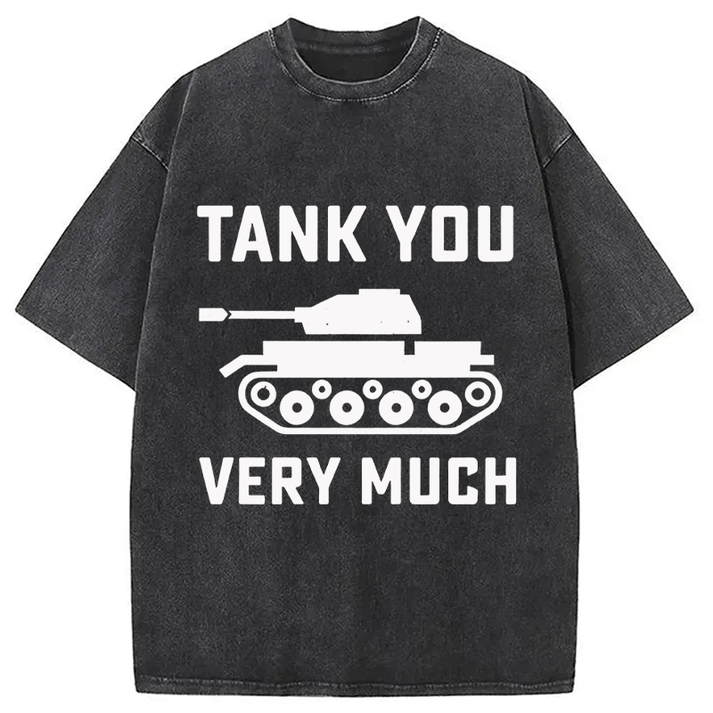 Modecanvas Tank You Very Much DTG Printing Washed T-Shirt