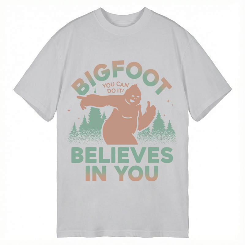 Modecanvas Bigfoot Believes In You DTG Printing Classic T-Shirt-modecanvas