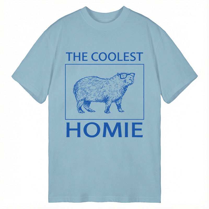 Modecanvas THE COOLEST HOMIE DTG Printing Classic T-Shirt-modecanvas