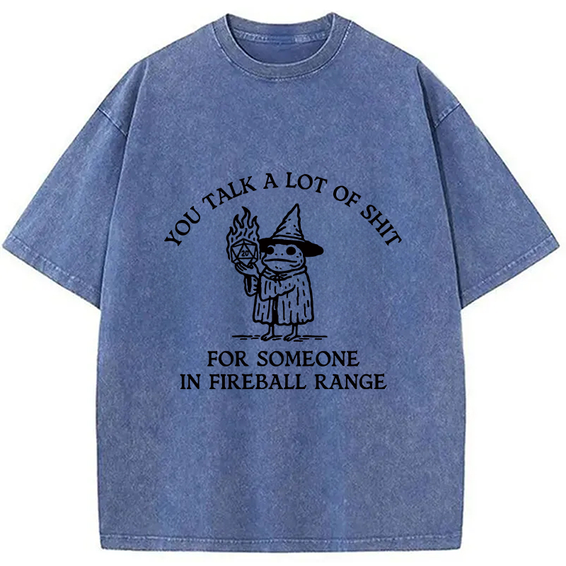Modecanvas You Talk A Lot DTG Printing Washed T-Shirt