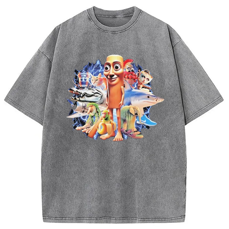 Modecanvas Tung Tung Tung Washed T-Shirt
