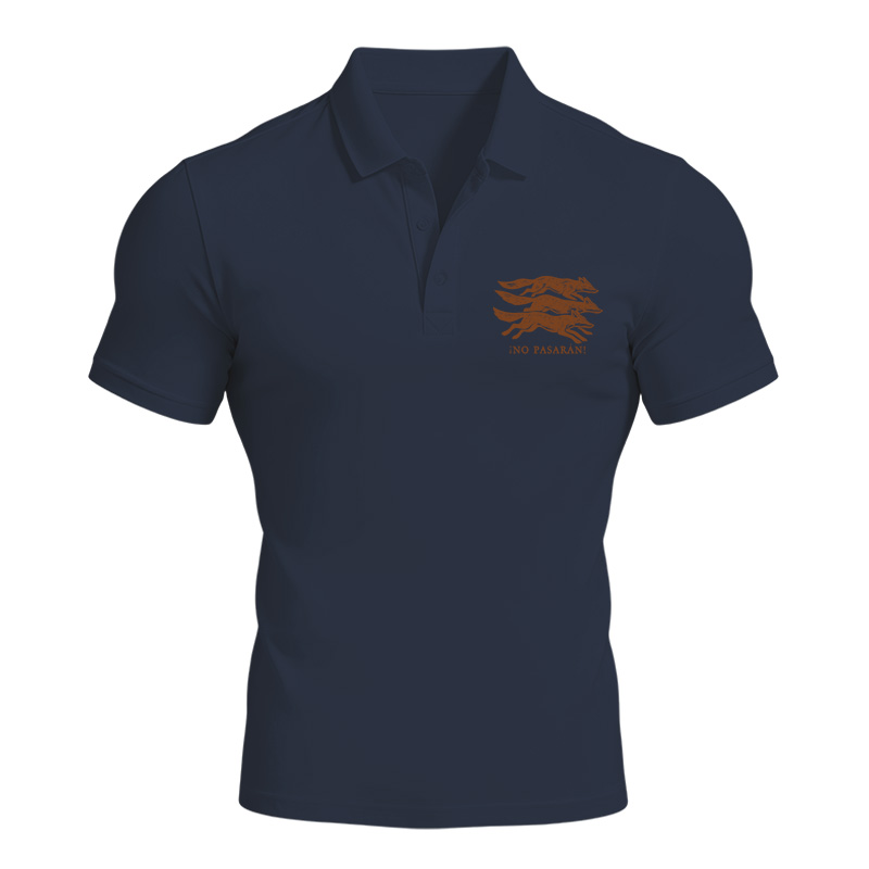 Modecanvas No Pasaran! Anti-Fascist Fox Polo Shirt