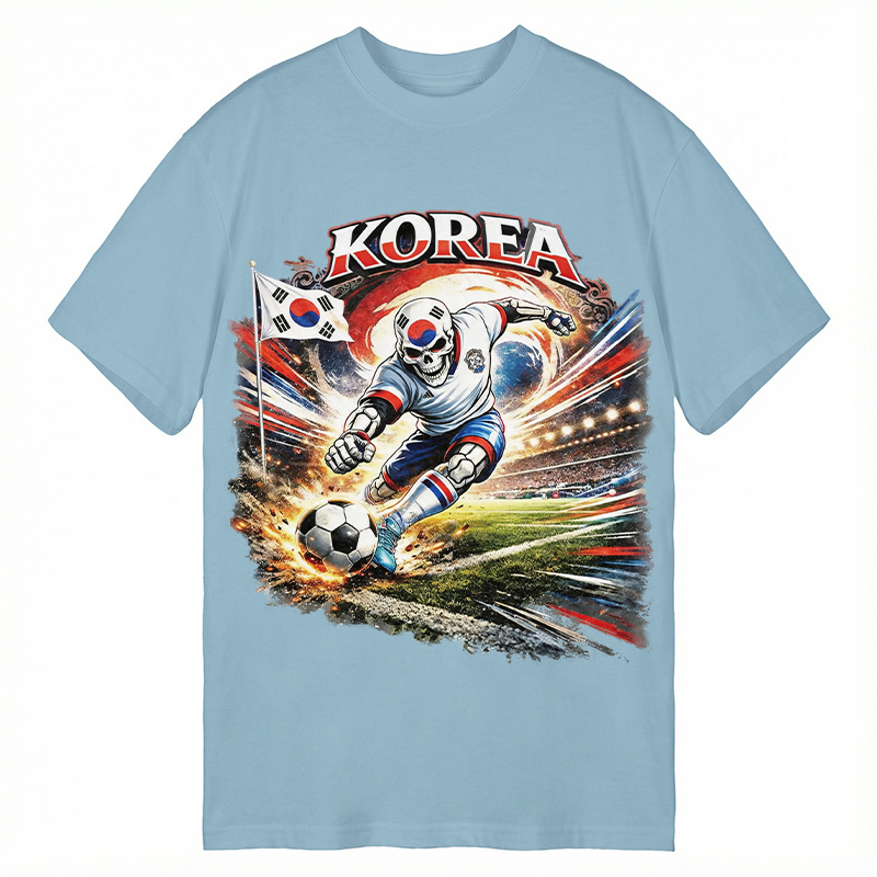 Modecanvas Korea Soccer Vintage DTG Printing Classic T-Shirt-modecanvas