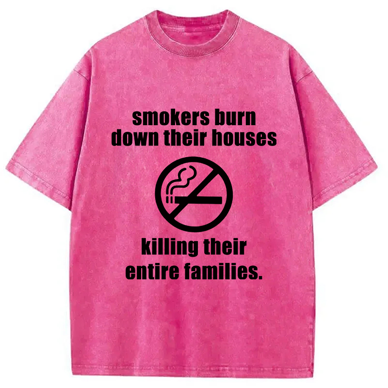 Modecanvas No Smokers DTG Printing Washed T-Shirt