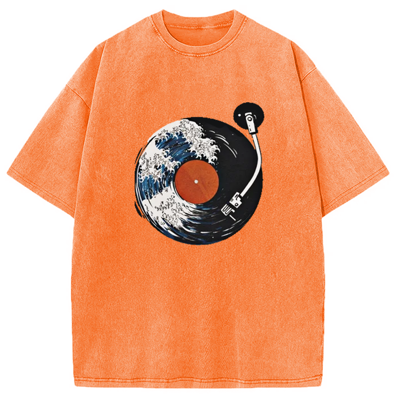Modecanvas Japanese Hokusai The Great Wave Washed T-Shirt