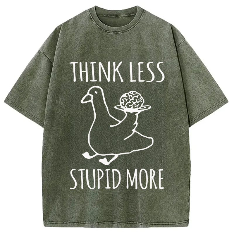 Modecanvas Foolish Goose Is Even More Foolish DTG Printing Washed T-Shirt