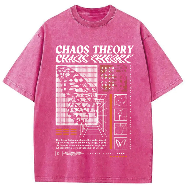 Modecanvas Chaos Theory Washed T-Shirt-modecanvas