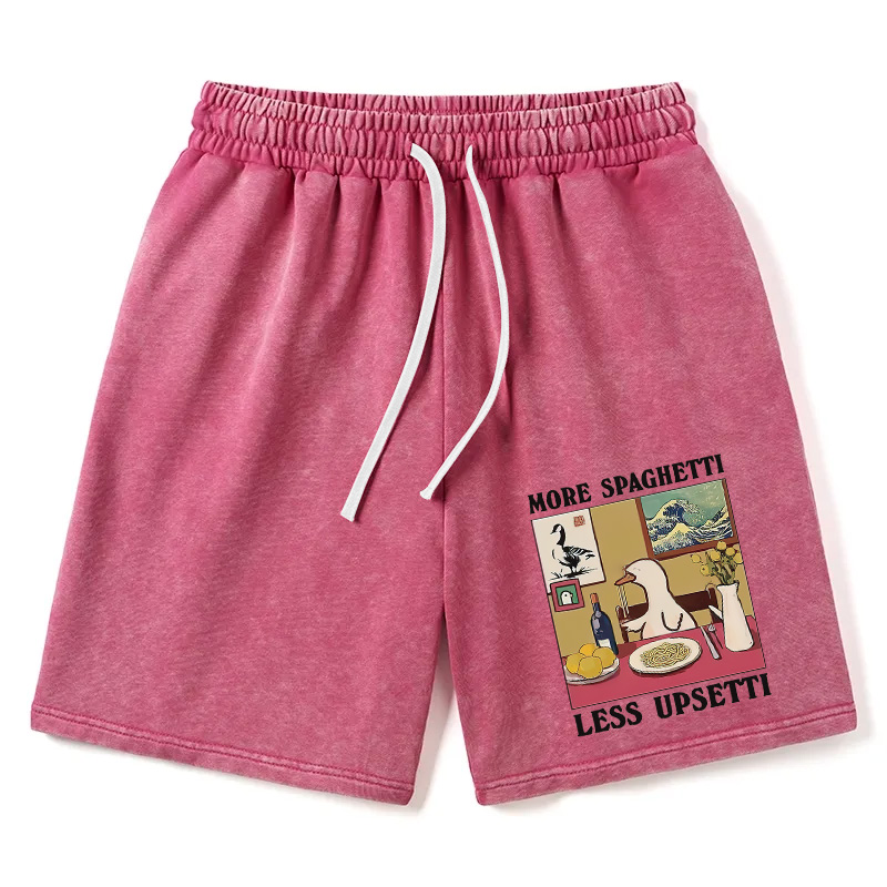 Modecanvas More Spaghetti Less Upsetti Goose Washed Short