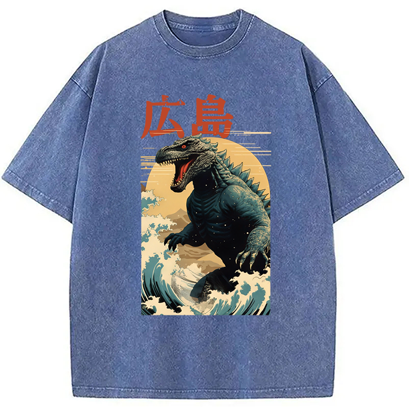 Modecanvas Hiroshima Godzilla Vintage Washed T-Shirt