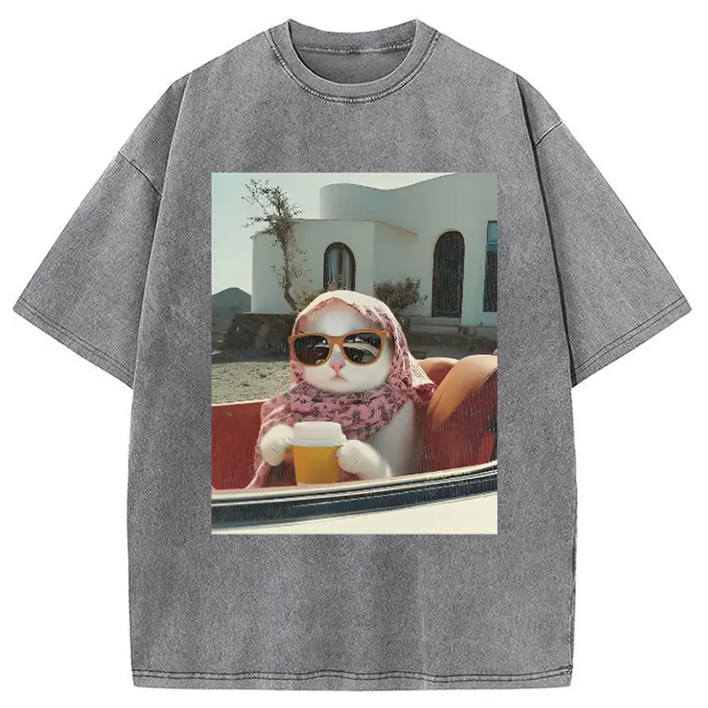 Modecanvas Just A Chill Girl Vintage Washed T-Shirt