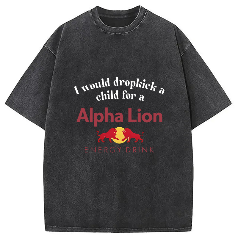 Modecanvas I Would Dropkick A Child For A Energy Drink Washed T-Shirt