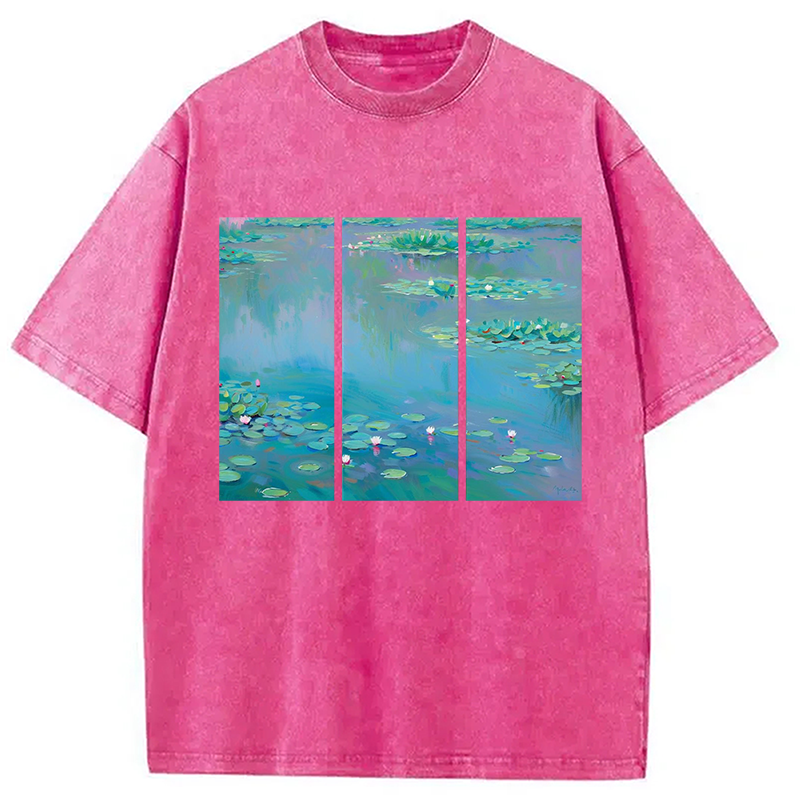 Modecanvas Claude Monet Water Washed T-Shirt