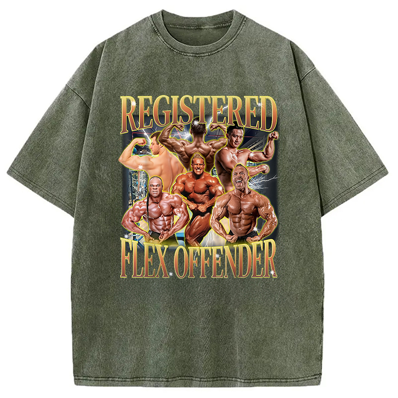 Modecanvas Funny Workout Gym Meme Washed T-Shirt