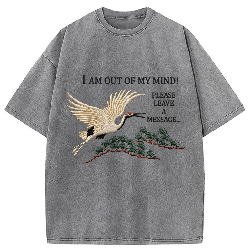 Modecanvas Out Of My Mind DTG Printing Washed T-Shirt