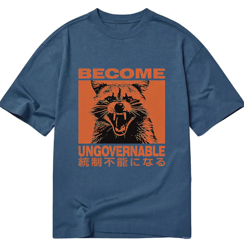 Modecanvas Ungovernable Raccoon DTG Printing Classic T-Shirt-modecanvas