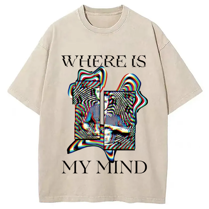 Modecanvas Where Is My Mind? DTG Printing Washed T-Shirt