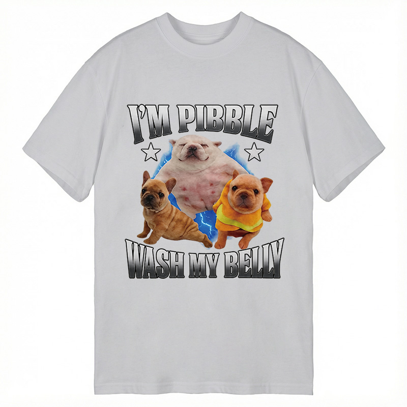 Modecanvas Im Pibble Wash My Belly Funny Dog DTG Printing Classic T-Shirt-modecanvas