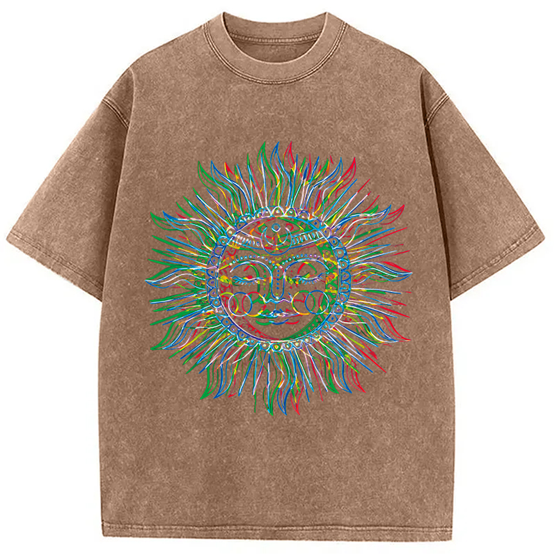 Modecanvas Line Of Sun Washed T-Shirt