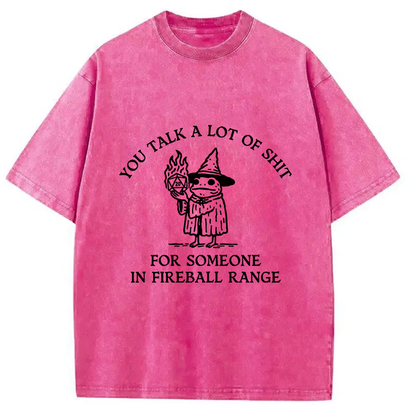 Modecanvas You Talk A Lot DTG Printing Washed T-Shirt