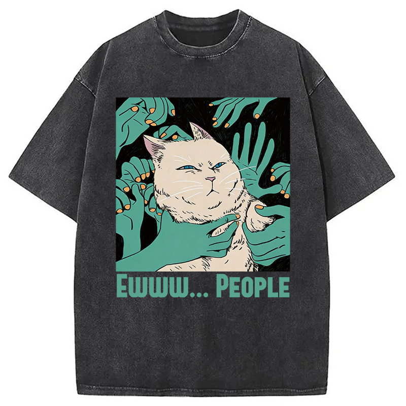 Modecanvas Ewww... People DTG Printing Washed T-Shirt